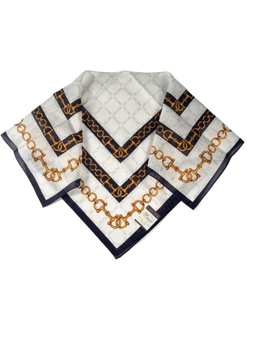 NWT Celine Equestrian Chain Cotton Scarf – 23" Square